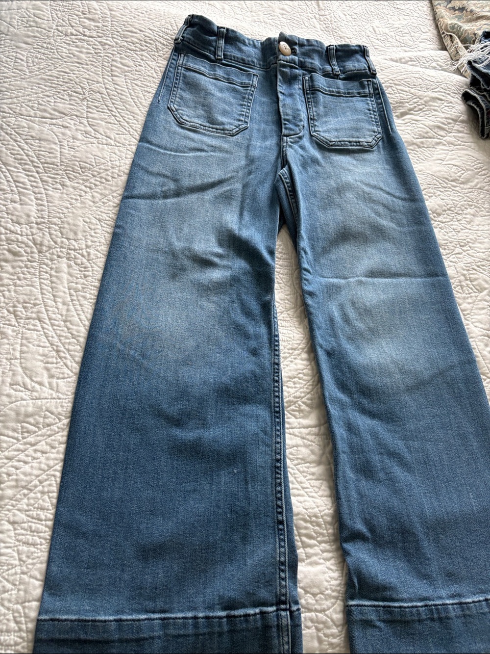 Anthropologie THE Colette! Light-Medium Blue Wide-Leg Flare Jeans